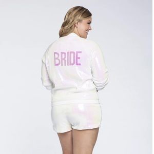 Hayley Paige Occasions White and Pink Bride Set